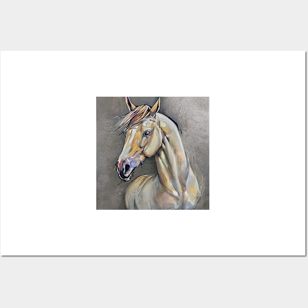 portrait of a white horse Wall Art by bogfl